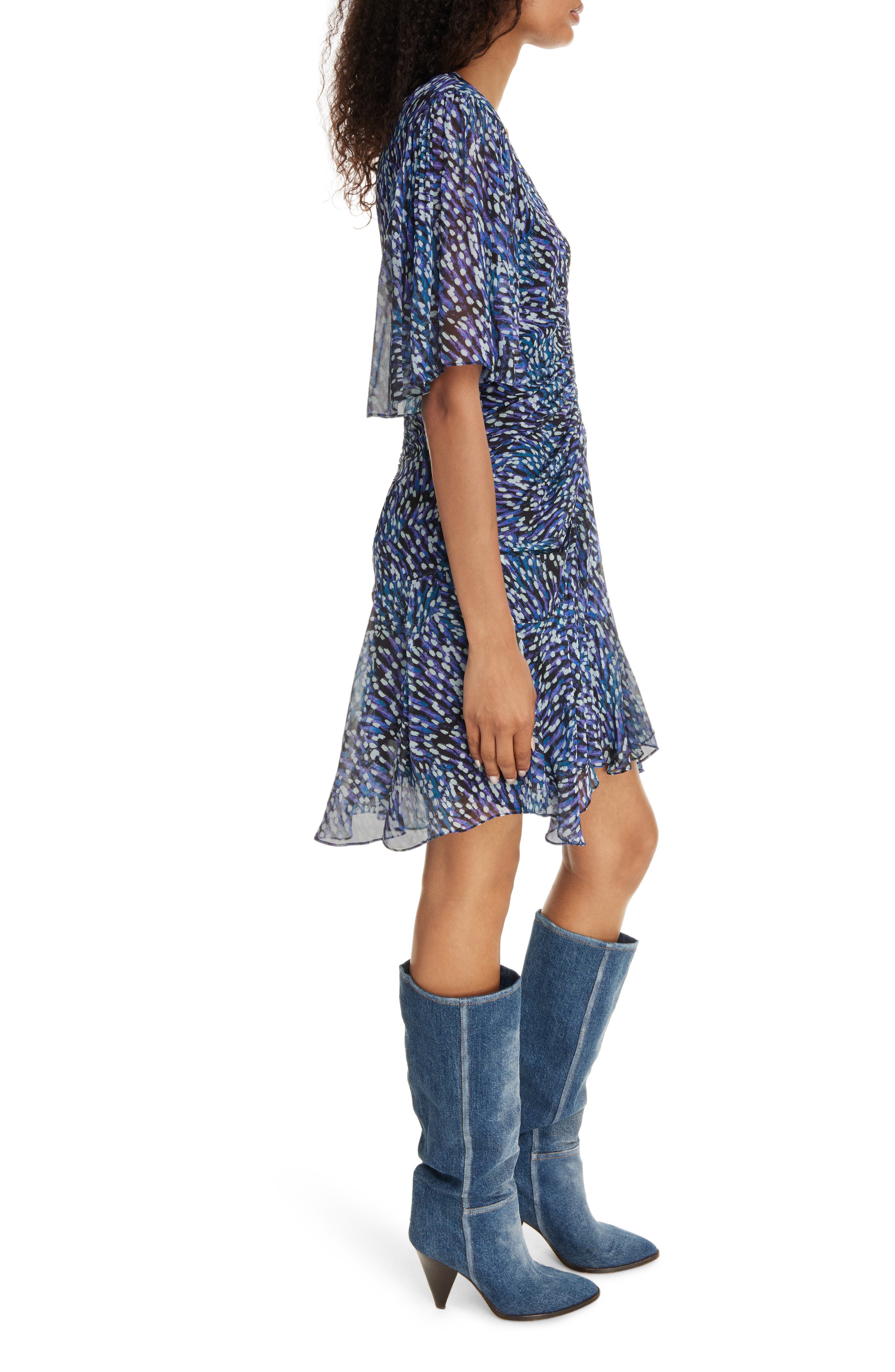 Isabel Marant Étoile Vivienne Abstract Print Georgette Dress