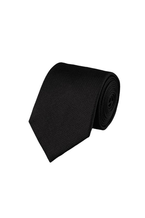 Shop Charles Tyrwhitt Silk Stain Resistant Tie In Black