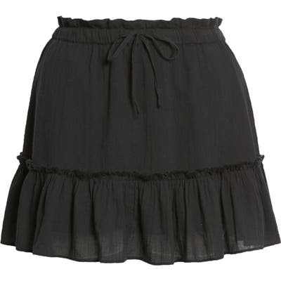 Plus Size Bp. Gauzy Miniskirt, Black
