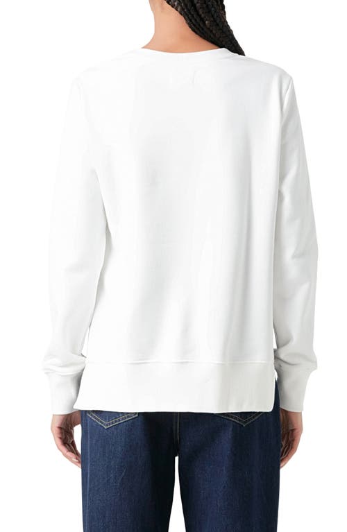 Grey Lab Fries Patch Sweatshirt In White