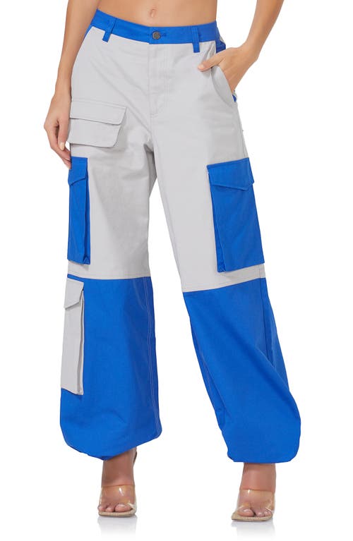 AFRM Colorblock Cargo Pants in Blue Light Grey