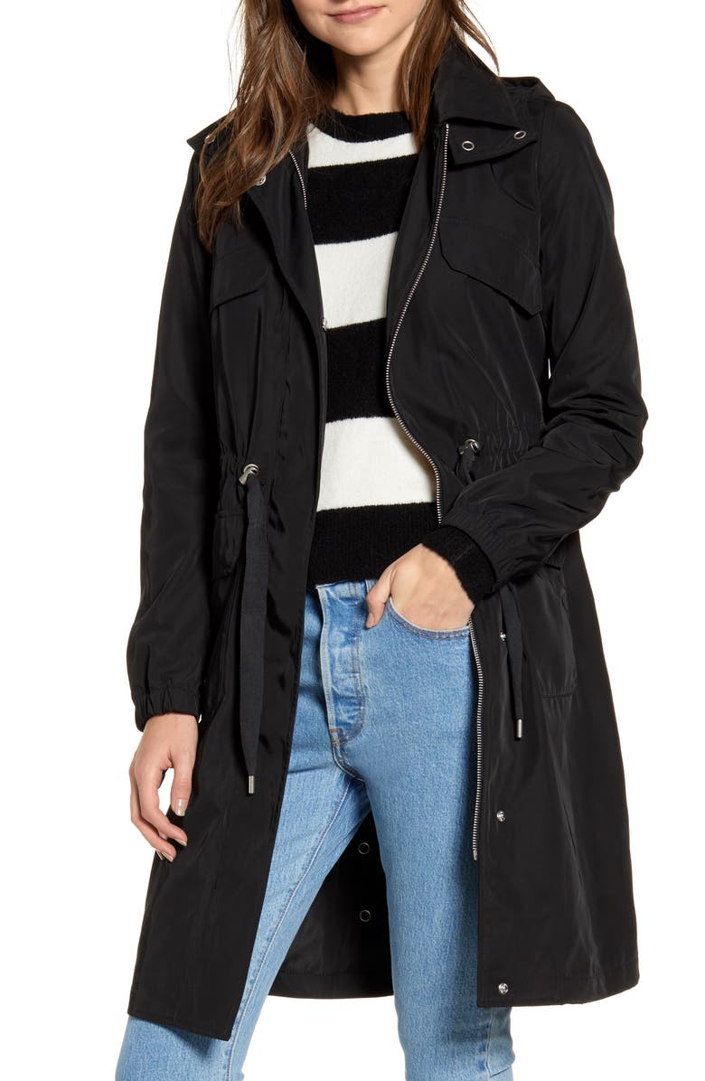Avec Les Filles Water Resistant Raincoat with Removable Hood | Nordstrom