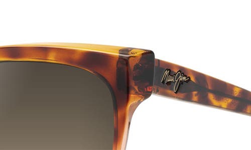 Shop Maui Jim 'olu 'olu 57mm Polarized Cat Eye Sunglasses In Tortoise With Tan/hcl Bronze