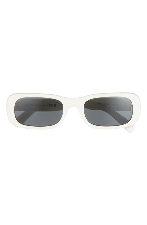 Miu Miu 53mm Rectangular Sunglasses In Gray