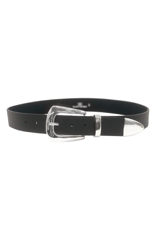 B-Low the Belt Jordana Leather Belt in Black/Silver