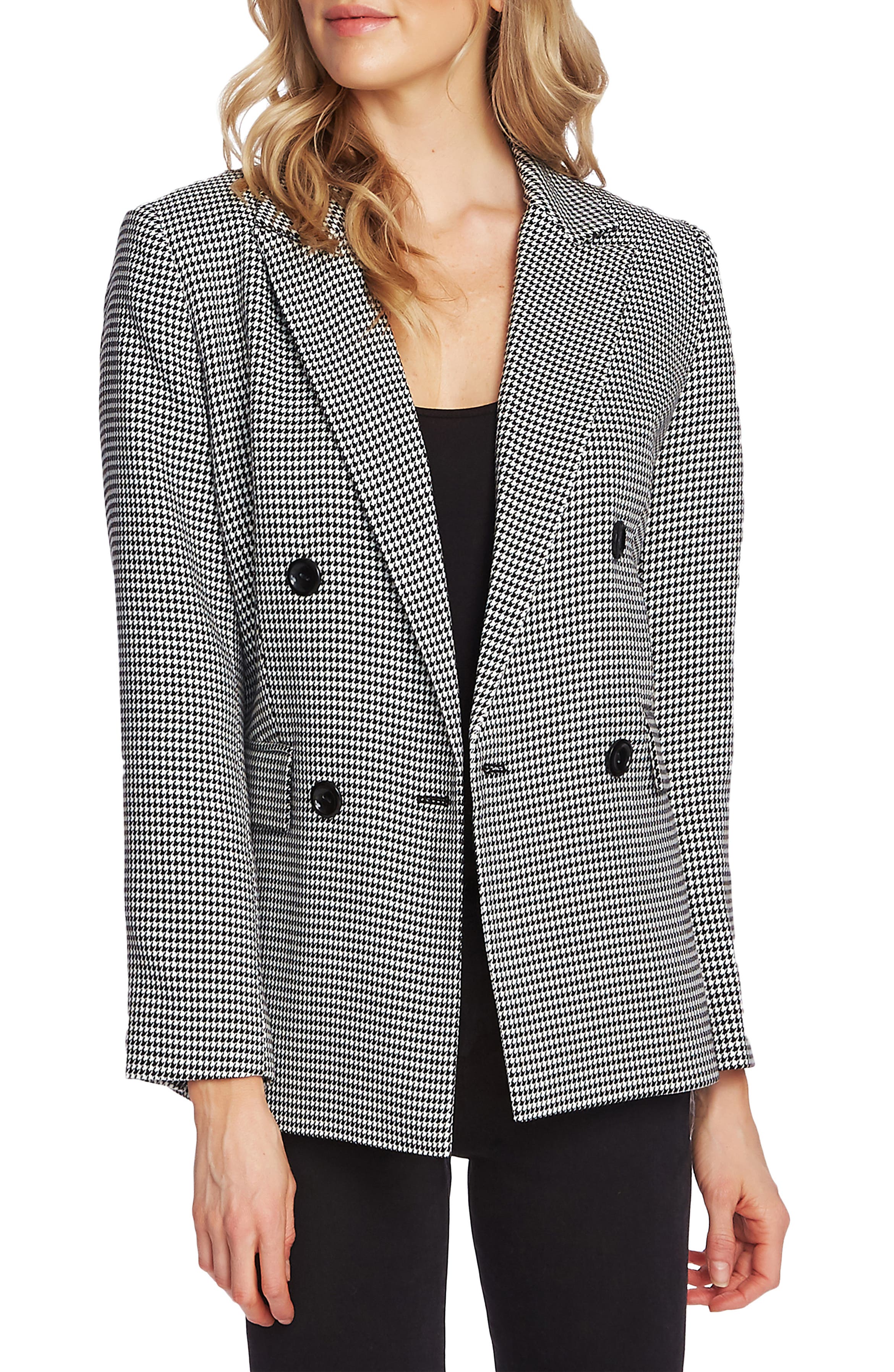 Vince Camuto Houndstooth Double Breasted Jacket | Nordstrom