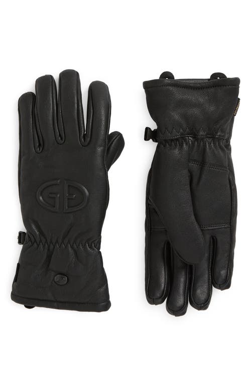 Shop Goldbergh Freeze Waterproof Leather Gloves In Black