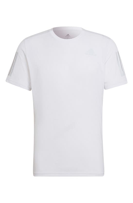 Adidas Originals Own The Run T-shirt In White/ Reflective Silver