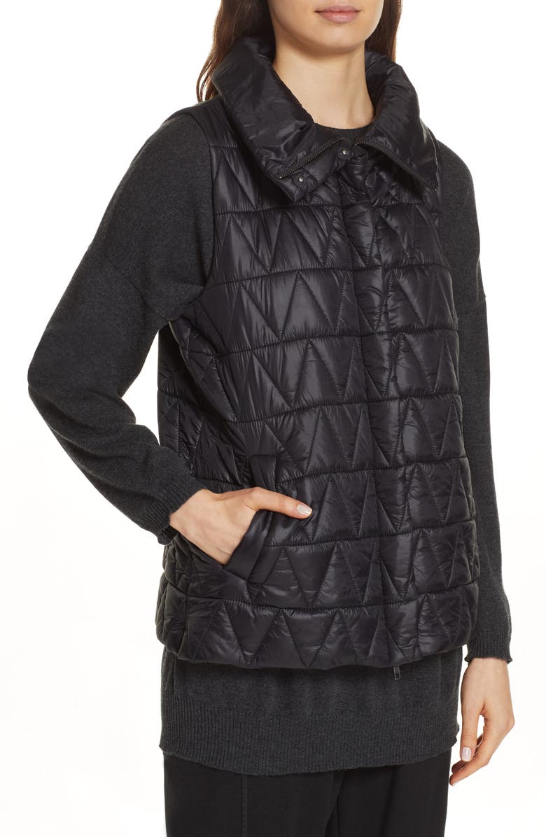 Eileen Fisher High Stand Collar Vest, Alternate, color, 