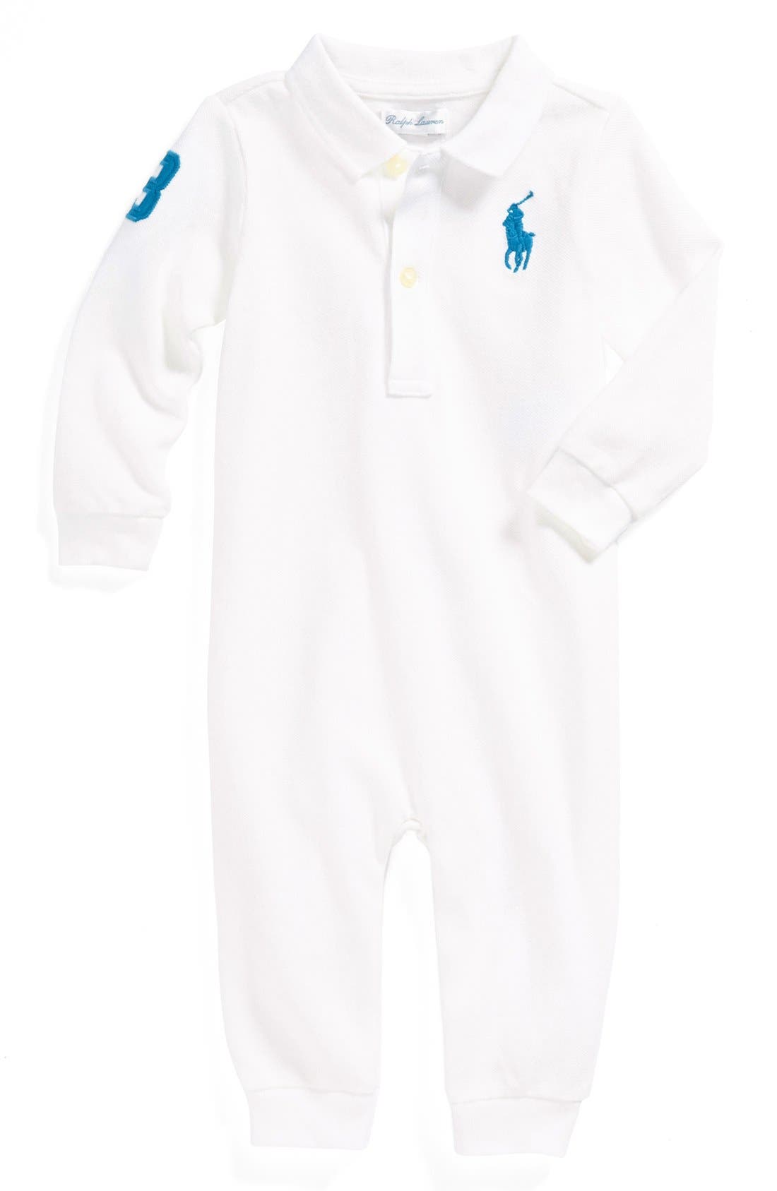Ralph Lauren Cotton Romper (Baby Boys) Nordstrom