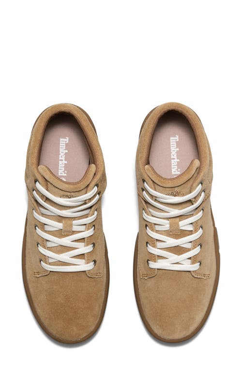 Timberland Laurel High Top Platform Sneaker In Medium Beige Suede
