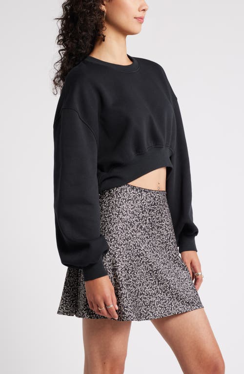 Shop Bp. Crop Sweatshirt In Black Jet