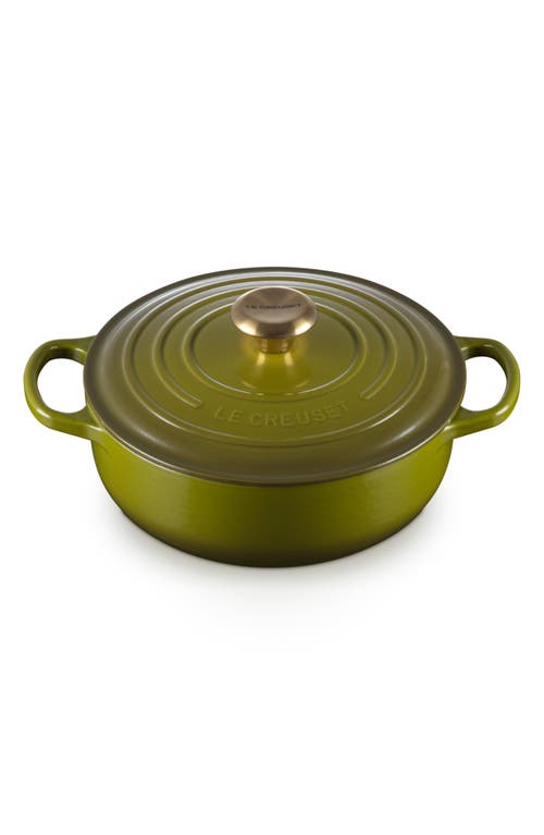 Le Creuset Signature 3.5-quart Sauteuse Oven In Olive