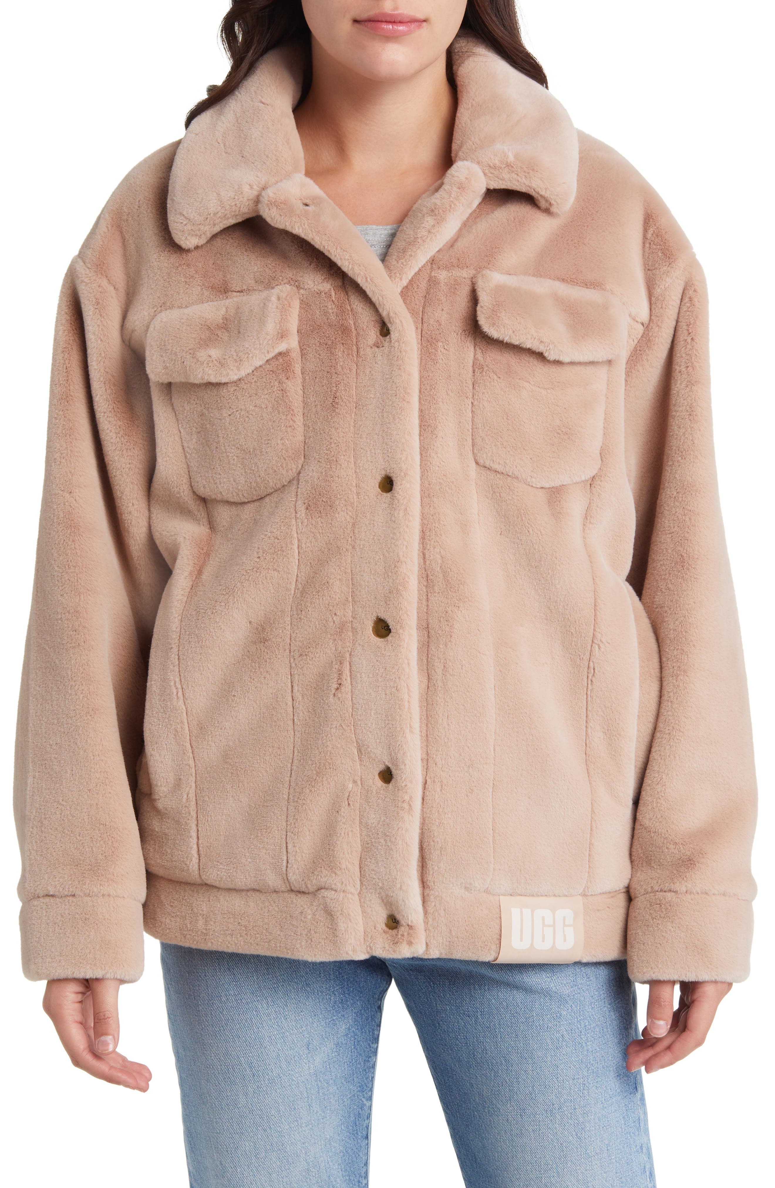 UGG® Frankie Faux Fur Trucker Jacket Nordstrom