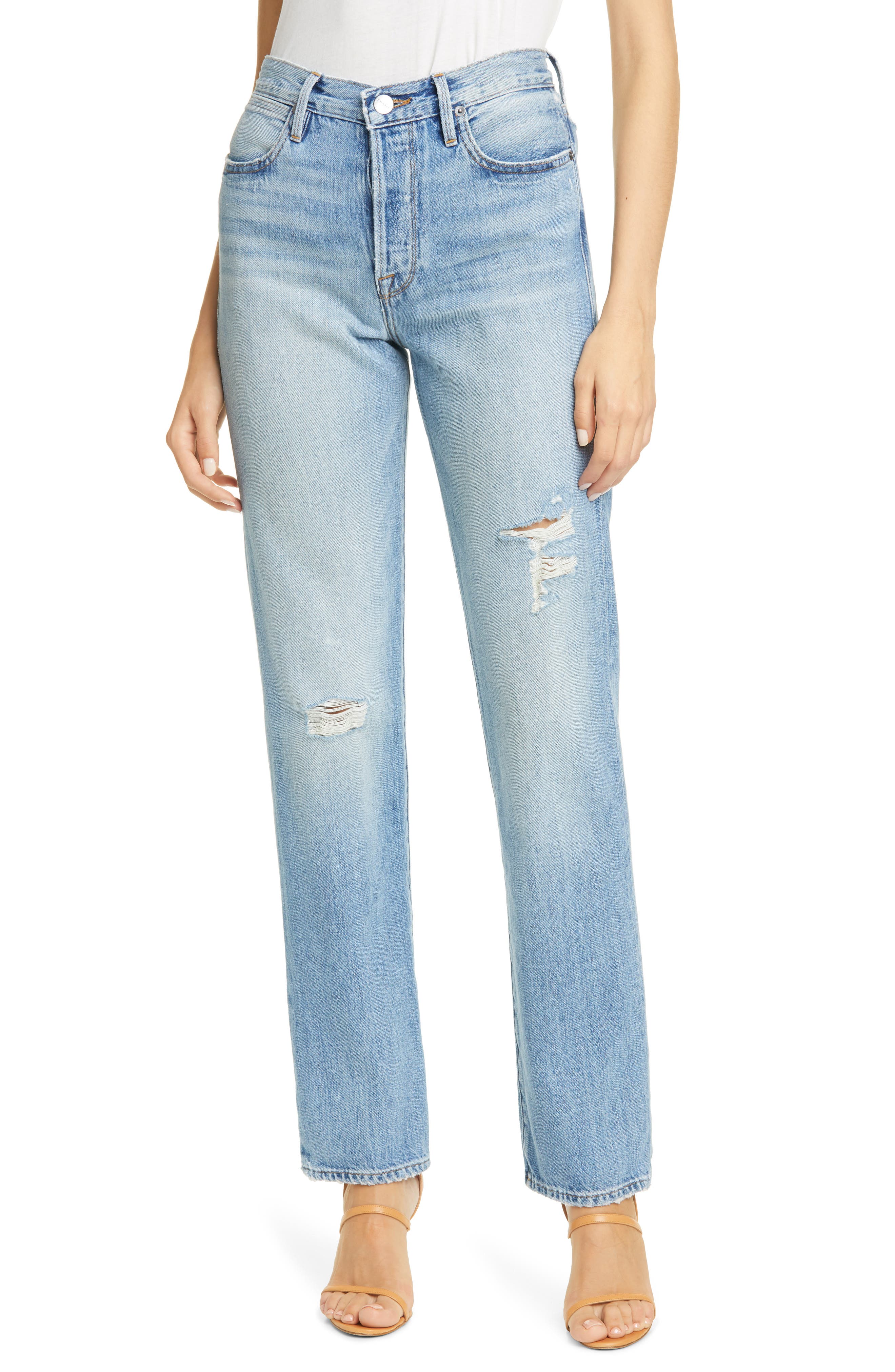 frame straight jeans