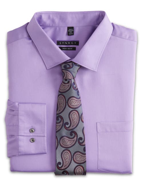 Shop Synrgy By Dxl Sateen Dress Shirt In English Lilac