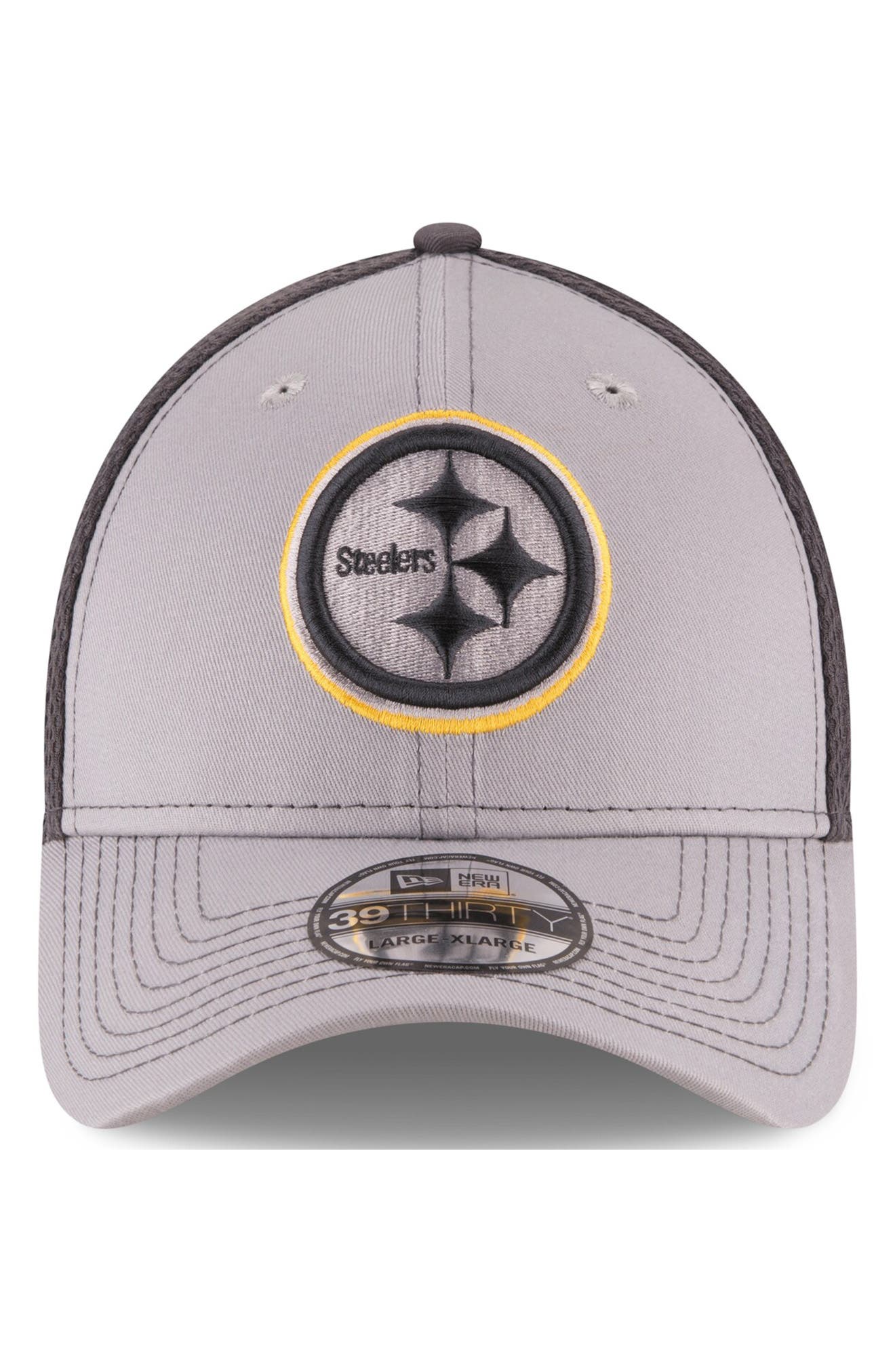 New Era Men S New Era Gray Graphite Pittsburgh Steelers Grayed Out Neo 2 39thirty Flex Hat Nordstrom