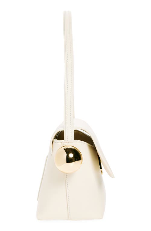 Jacquemus Le Rond Carré Leather Shoulder Bag In Light Ivory 115