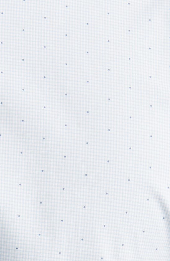 Shop Nordstrom Tech-smart Extra Trim Fit Dot Print Performance Dress Shirt In White - Blue Dobby Eloy Grid