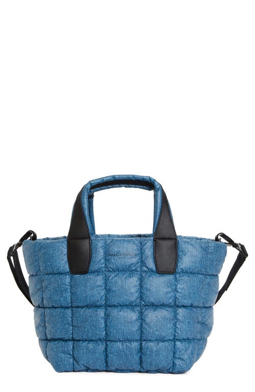 Veecollective Small Porter Quilted Tote Bag In Denim