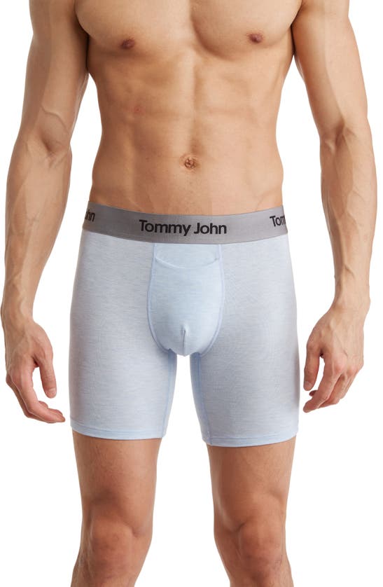 Tommy John Second Skin 6-inch Boxer Briefs In Crystal Blue Heather