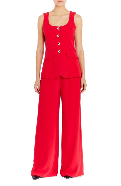 Amanda Uprichard Kya Jumpsuit In Scarlet