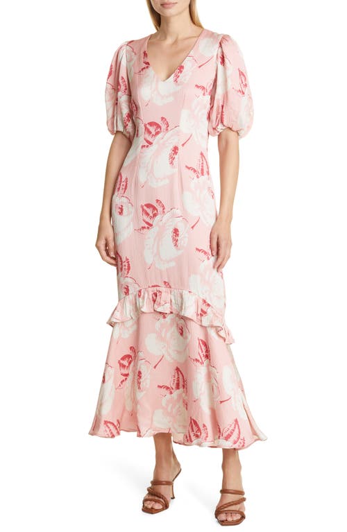 byTiMo Floral Ruffle Hem Maxi Dress in Vintage Rose