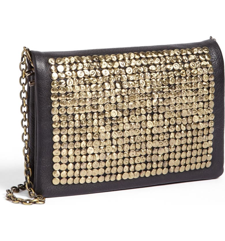 Street Level Studded Faux Leather Clutch (Juniors) | Nordstrom