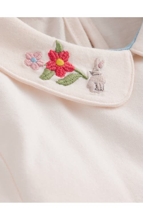 MINI BODEN MINI BODEN KIDS' FLORAL EMBROIDERED COTTON JERSEY TOP 