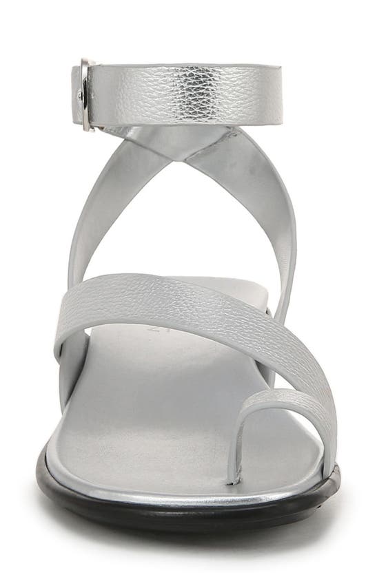 Shop Naturalizer Birch Ankle Strap Sandal In Silver Faux Leather