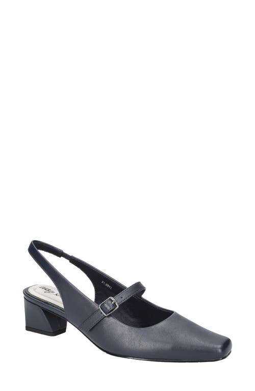 Shop Easy Street Cameo Slingback Mary Jane Pump In Navy