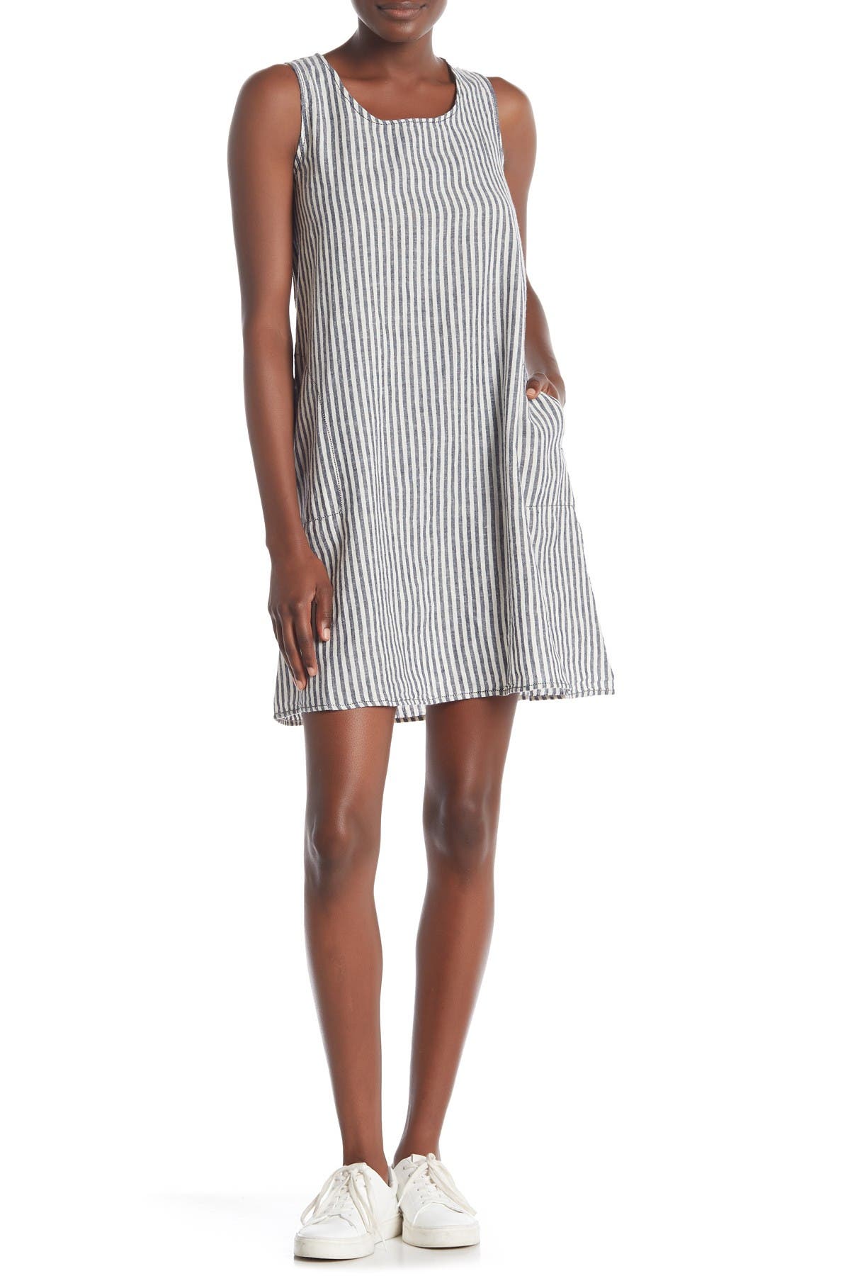 next linen blend shift dress