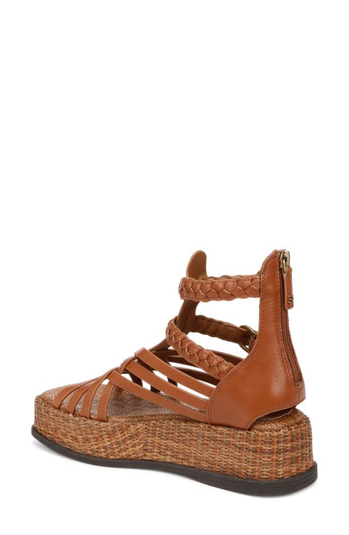 Sam Edelman Nicki Platform Sandal Saddle Leather In Saddle Se
