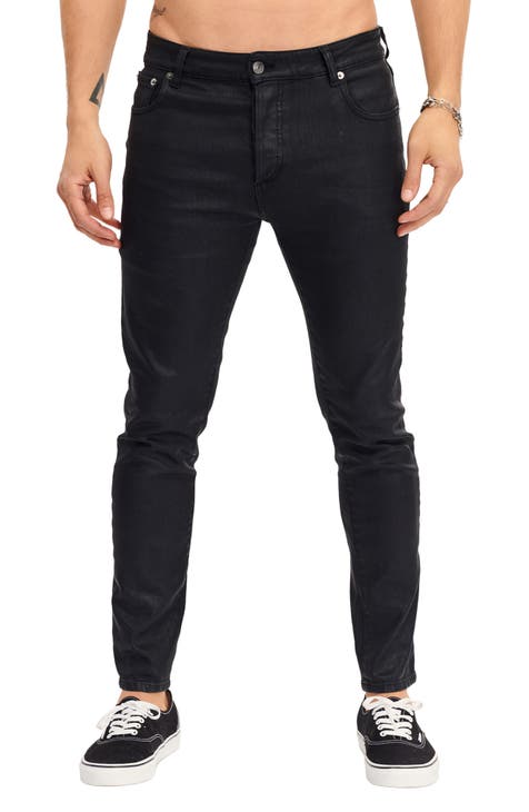 Nate Waxed Stretch Skinny Jeans