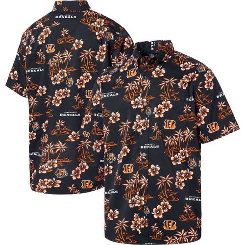 Men's Reyn Spooner Black Cincinnati Bengals Kekai Button-Up Shirt