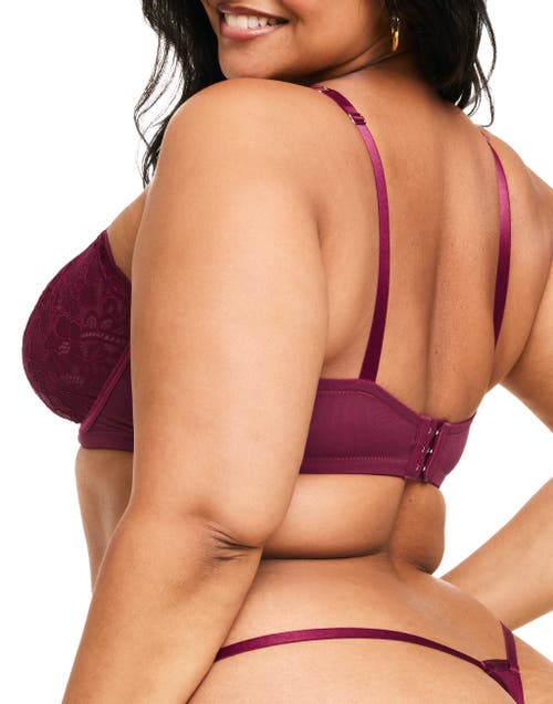 Adore Me Talulah Unlined Balconette Bra In Dark Purple