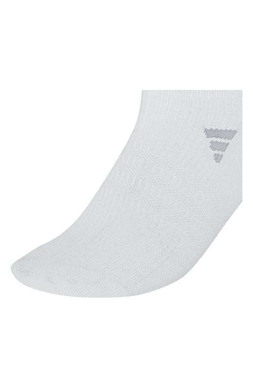 Shop Adidas Originals Adidas 6-pack Superlite No Show Performance Socks In White/black/grey