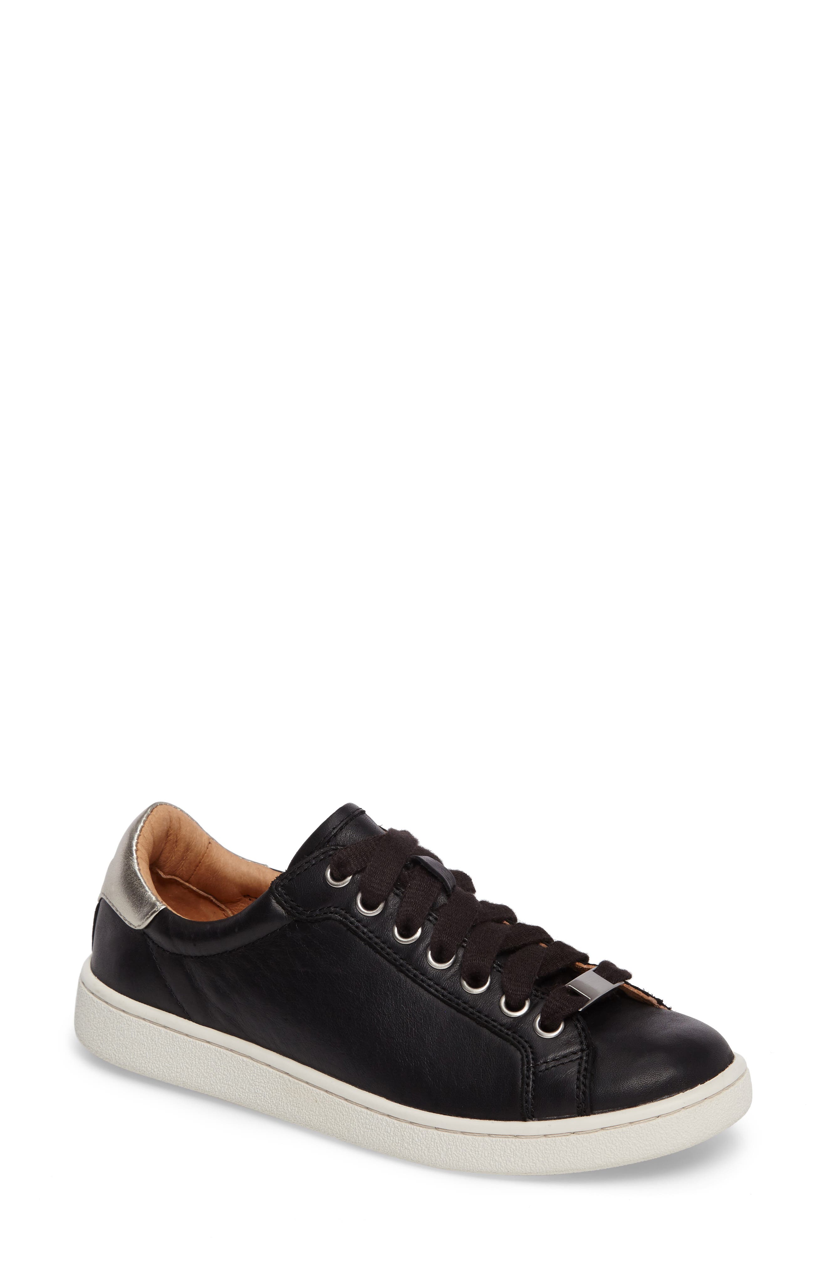 Ugg Milo Leather Sneaker In Blk | ModeSens