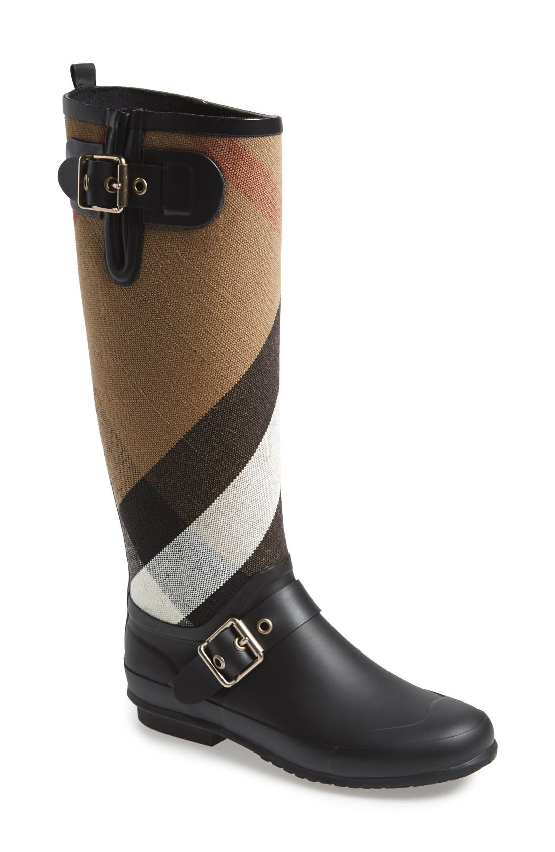 burberry rain boots wide calf