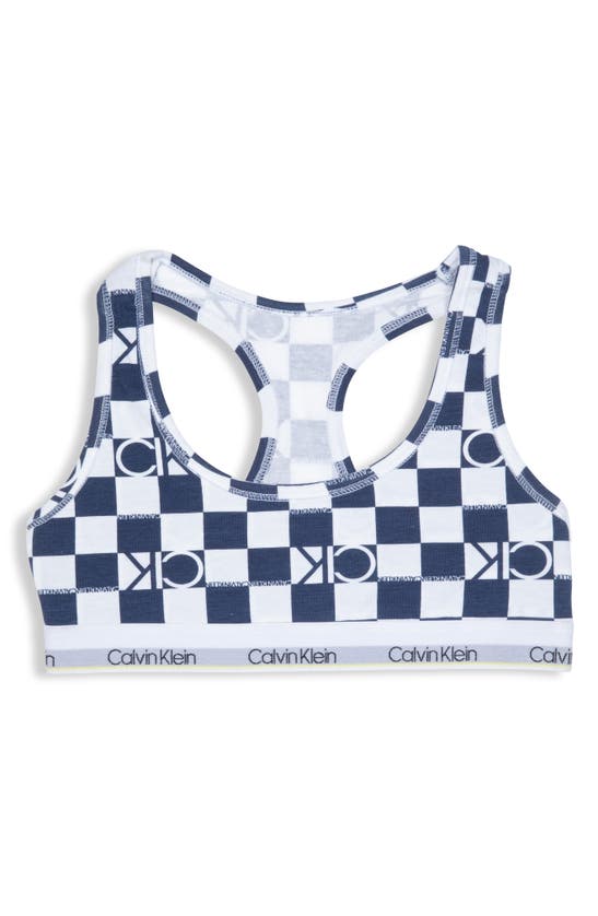 Calvin Klein Kids' Racerback Crop Tank In Ck Check