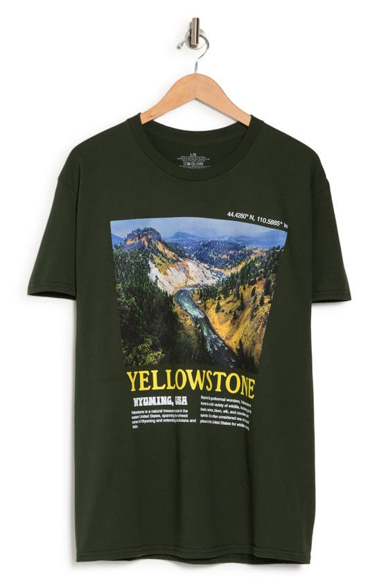 Shop Philcos Yellowstone Wyoming Graphic T-shirt In Forest Green