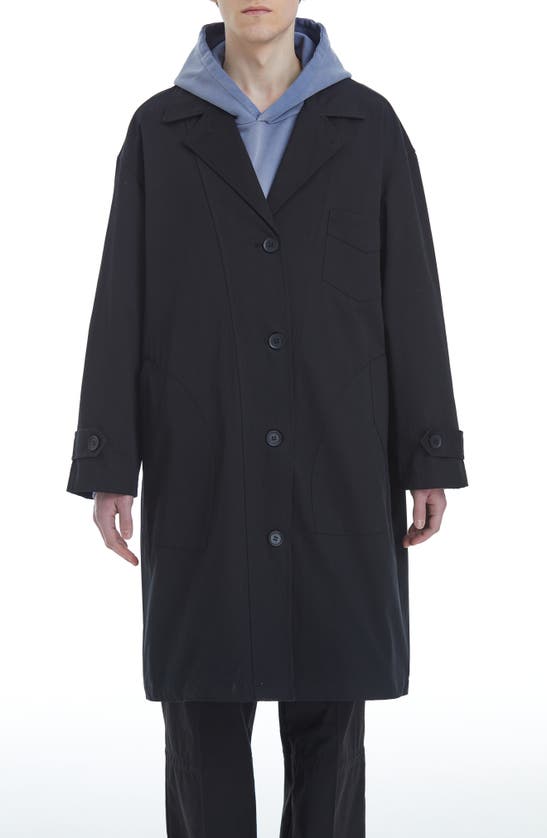 Shop Found Naval Oversize Trench Coat In Black