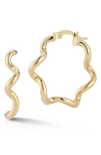 Ember Fine Jewelry 14k Gold 22mm Twist Hoop Earrings In Gold