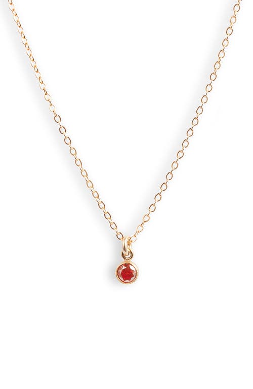 Set & Stones Birthstone Charm Pendant Necklace in Gold /July at Nordstrom