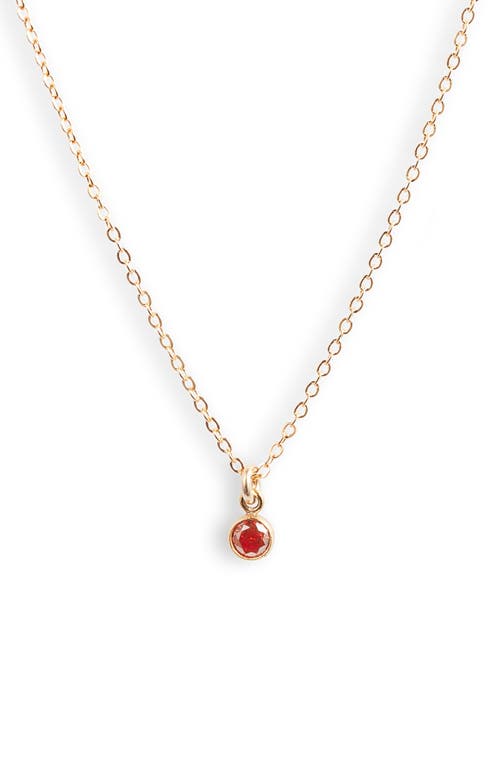 Shop Set & Stones Birthstone Charm Pendant Necklace In Gold/july