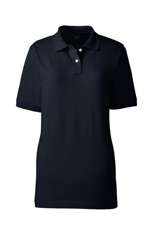 Shop Lands' End School Uniform Young  Tall Short Sleeve Mesh Polo Shirt In Classic Navy