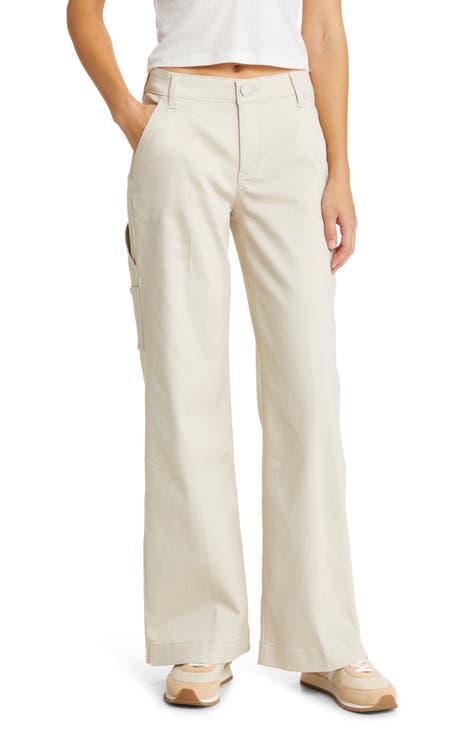 High-rise wide-leg leather pants in beige - Polo Ralph Lauren