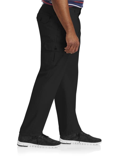 Shop Harbor Bay By Dxl Continuous Comfort Cargo Pants In Black