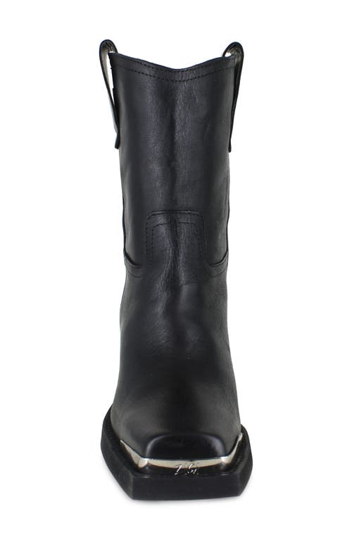 Zigi Joshi Western Boot In Black Leather
