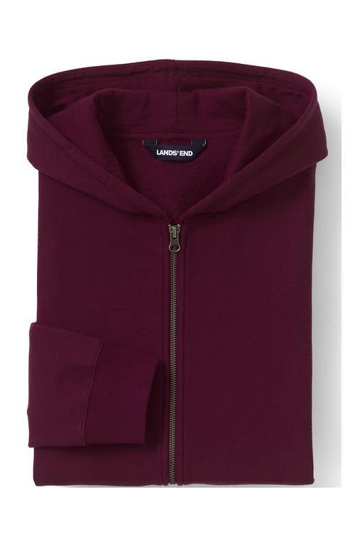 Shop Lands' End School Uniform Kids Zip Front Sweatshirt In Burgundy
